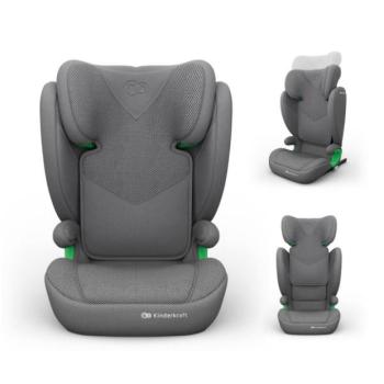 KINDERKRAFT Junior Fix 2 Plus autósülés (100-150 cm) Szürke kép