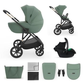 KINDERKRAFT Kombinált babakocsi 3 az 1-ben Prime 3 Dark Green