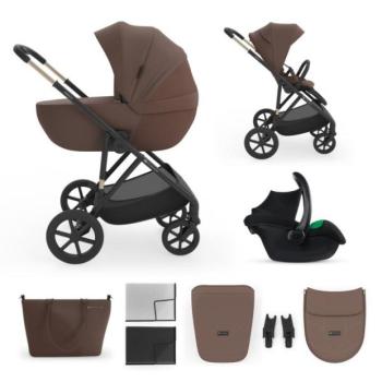 KINDERKRAFT Kombinált babakocsi 3 az 1-ben Prime 3 Velvet Mocca kép
