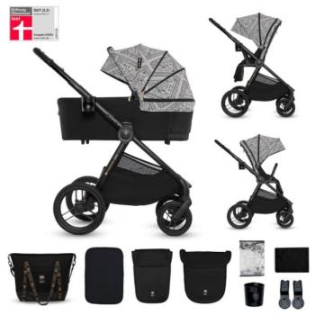 KINDERKRAFT Kombinált babakocsi Nea 2 2 az 1-ben Lunar Black Bizuu kép