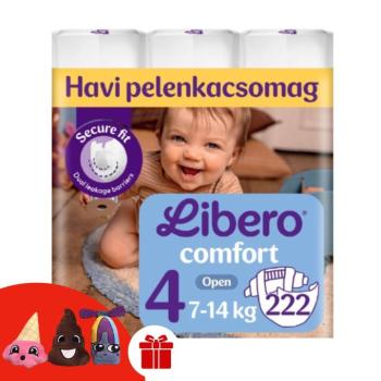 Libero Comfort Mega Pack Pelenkacsomag 7-14kg Maxi 4 (222db) + Aj... kép