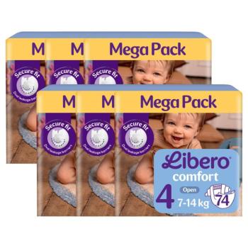 Libero Comfort Mega Pack Pelenkacsomag 7-14kg Maxi 4 (444db) kép