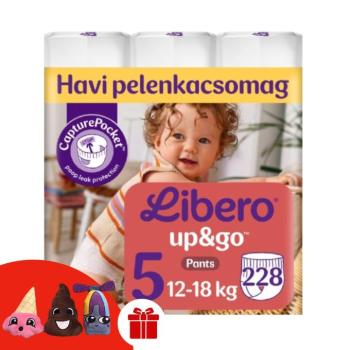 Libero Up&Go Bugyipelenka 12-18kg Junior 5 (228db) + Ajándék... kép