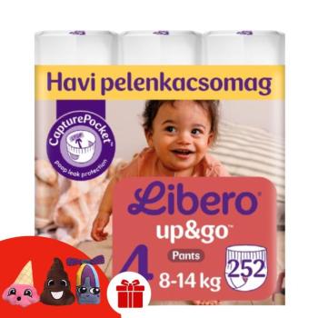 Libero Up&Go Bugyipelenka 8-14kg Maxi 4 (252db) + Ajándék 3 d... kép