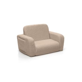 LUMI TEDDY gyermek összecsukható habszivacs fotel Szín: Light Beige kép