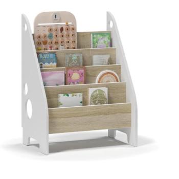 Montessori gyermekkönyvtár - fehér + tölgyfa kép