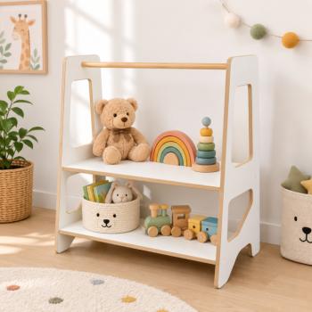 Montessori gyermekpolcrendszer, polc ruhák és játékok tárolására KARIN kép