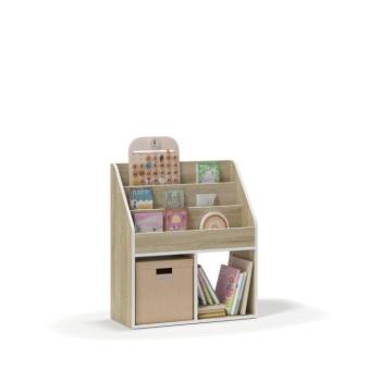 Montessori tölgyfa könyvespolc gyerekeknek tárolóhellyel - TEDI kép