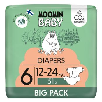 Moomin Baby 6 Maxi 12-24 kg (51 db), eko pelenkák kép