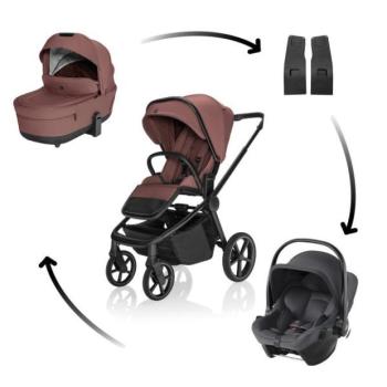 Move Cross 5X babakocsi + Baby-Safe Core autósülés, Amber Brown kép