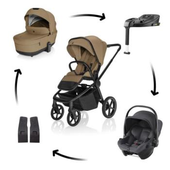 Move Cross 5X babakocsi + Baby-Safe Core autósülés + Baby-Safe Core alap, Latte Beige kép
