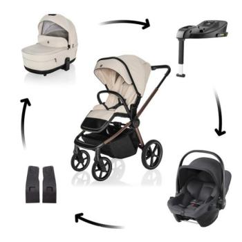 Move Cross 5X babakocsi + Baby-Safe Core autósülés + Baby-Safe Core alap, Quartz Beige kép
