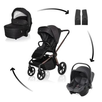 Move Cross 5X babakocsi + Baby-Safe Core autósülés, Quartz Black kép
