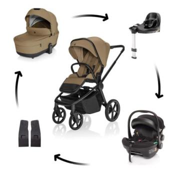 Move Cross 5X babakocsi + XM Plus i-Size autósülés csomag, Latte Beige kép