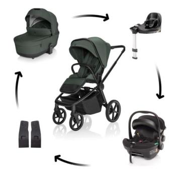 Move Cross 5X babakocsi + XM Plus i-Size autósülés csomag, Oak Green kép
