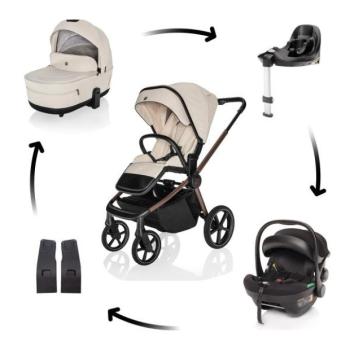 Move Cross 5X babakocsi + XM Plus i-Size autósülés csomag, Quartz Beige kép