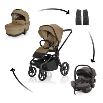 Move Cross 5X babakocsi + XM Plus i-Size autósülés, Latte Beige kép