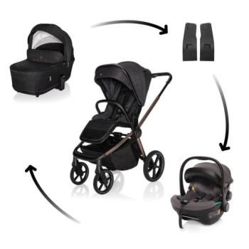 Move Cross 5X babakocsi + XM Plus i-Size autósülés, Quartz Black kép