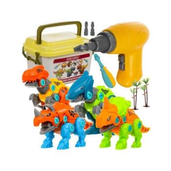 KRUZZEL 24723 Csavarozható dinoszauruszok + fúrógép kép