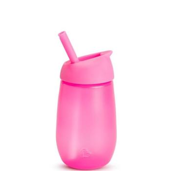 Munchkin Simple Clean Bögre szívószállal 296 ml rózsaszín kép
