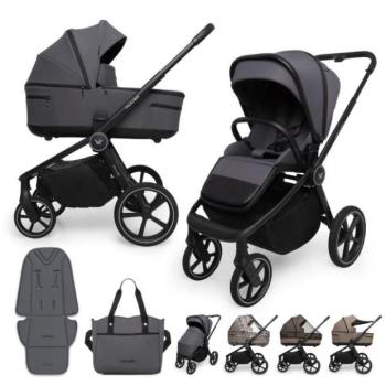 Muuvo Kombinált Babakocsi Five 2 az 1-ben Iron Graphite kép