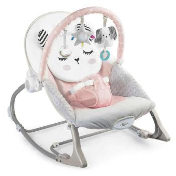 Nukido rezgő Pihenőszék játékokkal, 9kg - Szürke, Rózsaszín kép