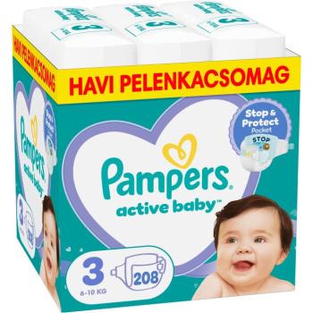PAMPERS Active Baby 3 Midi (208 db) - egyhavi csomag kép
