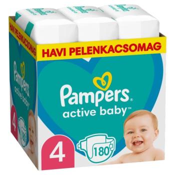 Pampers Active Baby havi Pelenkacsomag 9-14kg Maxi 4 (180db) kép