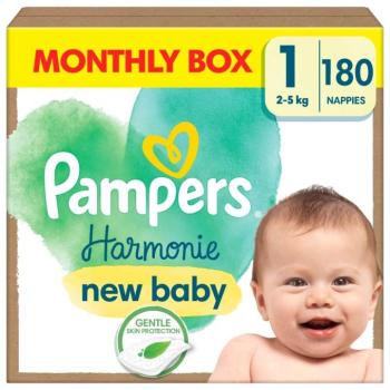 Pampers Harmonie havi Pelenkacsomag 2-5kg Newborn 1 (180db) kép