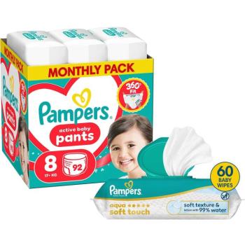 PAMPERS Pants 8 (92 db) + PAMPERS Aqua Soft Touch, 60 db kép