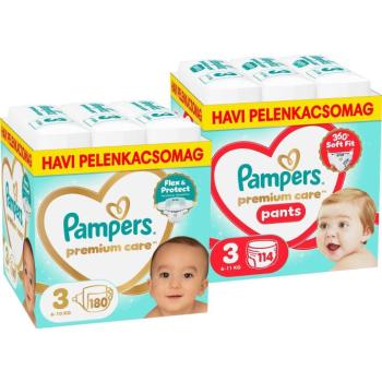 PAMPERS Premium Care Pants 3 (114 db) + PAMPERS Premium Care 3 (180 db) kép