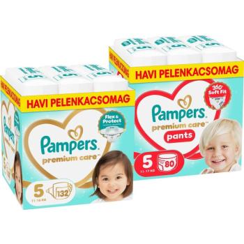 PAMPERS Premium Care Pants 5 (80 db) + PAMPERS Premium Care 5 (132 db) kép