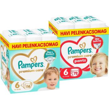 PAMPERS Premium Care Pants 6 (72 db) + PAMPERS Premium Care 6 (116 db) kép