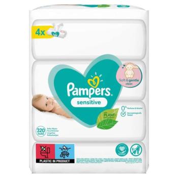 Pampers Sensitive nedves Törlőkendő 4x80db kép