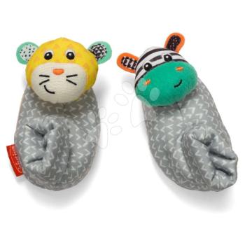 Papucsok csörgővel Zebra & Tiger Foot Rattle Infantino 0 hó-tól