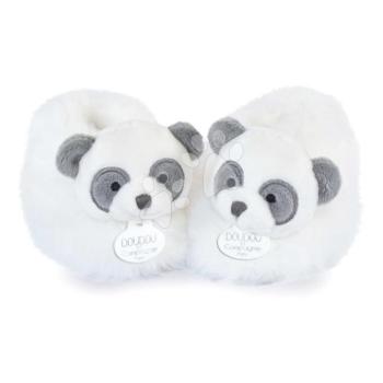 Papucsok kisbabának Panda Booties Unicef Collection Doudou et Compagnie ajándékcsomagolásban fehér 0-6 hó kép