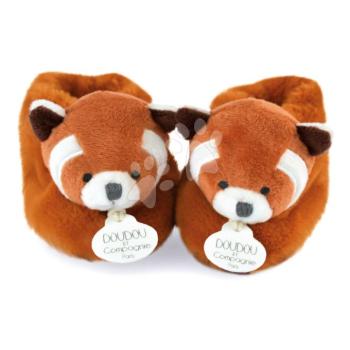 Papucsok kisbabának Red Panda Booties Unicef Collection Doudou et Compagnie ajándékcsomagolásban piros 0-6 hó kép