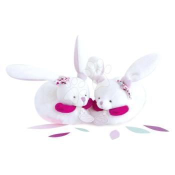 Papucsok legkisebbeknek csörgővel Lapin Cerise Doudou et Compagnie rózsaszín ajándékcsomagolásban 6-12 hó kép