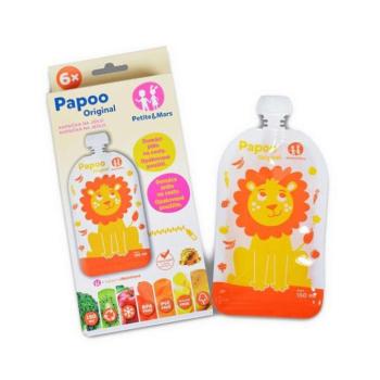 PETITE&MARS Papoo oroszlán ételtasak - 6 x 150 ml kép