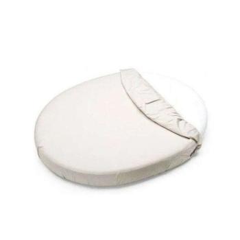 PETITE&MARS Vízálló gumis lepedő ovális kiságyhoz Soft Dream Oval 84 x 50 Whi kép
