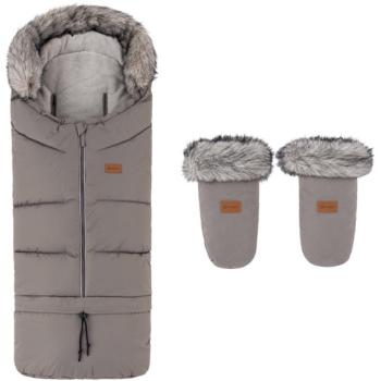 PETITE&MARS Arctic 4 in1 téli bundazsák + Fjora babakocsi kesztyű, Mocha Mousse