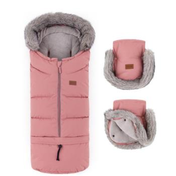 PETITE&MARS Arctic 4in1 bundazsák + Furry babakocsi kesztyű, Old Rose kép