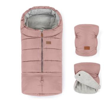 Petite&Mars Szett - Jibot 3in1 téli bundazsák + Jasie Dusty Pink babakocsi kesztyű kép