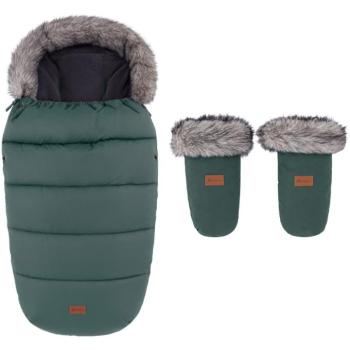 PETITE&MARS Szett téli bundazsák Comfy 4v1 + babakocsi kesztyű Fjora Veritable Khaki kép