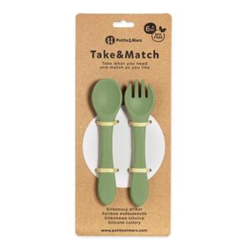 PETITE&MARS Szilikon evőeszköz Take&Match Sweet Pea 6m+ kép