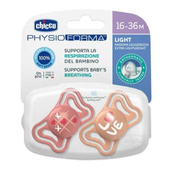 CHICCO Cumisüveg Physio Light szilikon lány 16-36m, 2 db kép