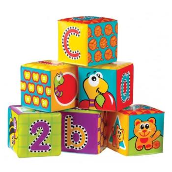 Playgro Puha szivacs kockák, új 6 db