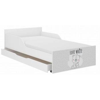 PUFF gyerekágy fiókkal - 160x80 FEHÉR MEDVE kép