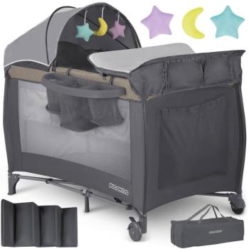 Ricokids állítható fekvőmagasságú prémium Utazóágy kiegészítőkkel... kép