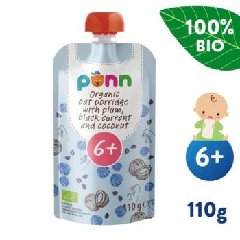 SALVEST Ponn BIO Zabpehely szilvával, fekete ribizlivel és kókuszdióval (110 g) kép